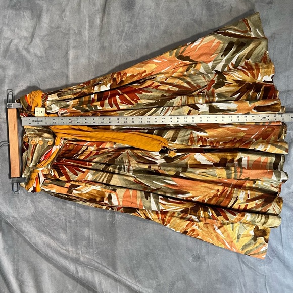 ESCADA VINTAGE 90s Boho Tropical Corset Maxi Skirt Sz 34/ Small - Picture 8 of 9